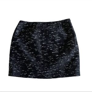 Tahari womens black white tweed striped knit mini pencil skirt career party 6